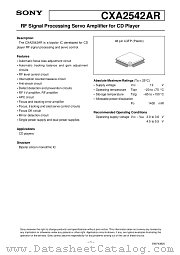 CXA2542AR datasheet pdf SONY