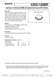 CXG1125ER datasheet pdf SONY