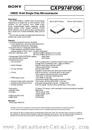 CXP974F096 datasheet pdf SONY