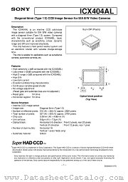 ICX404AL datasheet pdf SONY