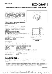 ICX409AK datasheet pdf SONY
