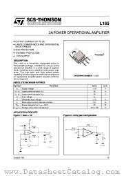L165 datasheet pdf ST Microelectronics