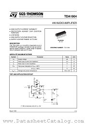 TDA1904 datasheet pdf ST Microelectronics