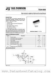 TDA1905 datasheet pdf ST Microelectronics