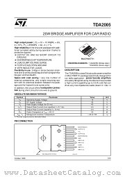 TDA2005 datasheet pdf ST Microelectronics