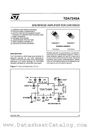 TDA7240A datasheet pdf ST Microelectronics