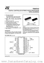 TDA7313 datasheet pdf ST Microelectronics
