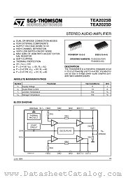 TEA2025D datasheet pdf ST Microelectronics