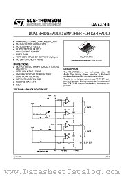TDA7374/B datasheet pdf ST Microelectronics