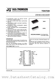 TDA7338 datasheet pdf ST Microelectronics