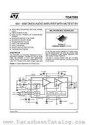 TDA7295 datasheet pdf ST Microelectronics