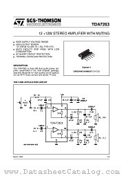 TDA7263 datasheet pdf ST Microelectronics