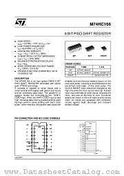 M74HC166M1R datasheet pdf ST Microelectronics