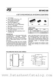 M74HC190TTR datasheet pdf ST Microelectronics