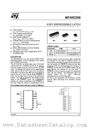 M74HC259TTR datasheet pdf ST Microelectronics