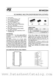 M74HC354RM13TR datasheet pdf ST Microelectronics