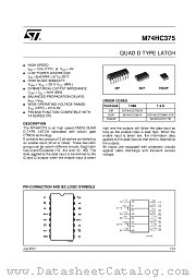 M74HC375TTR datasheet pdf ST Microelectronics