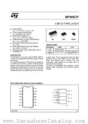 M74HC77TTR datasheet pdf ST Microelectronics