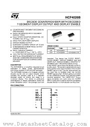 HCF4026BM1 datasheet pdf ST Microelectronics