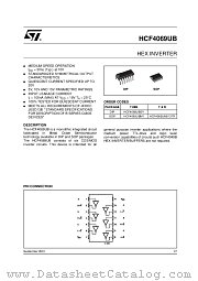 HCF4069UM013TR datasheet pdf ST Microelectronics