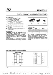 M74HCT257TTR datasheet pdf ST Microelectronics