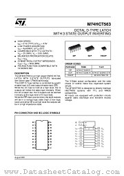 M74HCT563RM13TR datasheet pdf ST Microelectronics