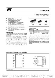 M74HCT75TTR datasheet pdf ST Microelectronics