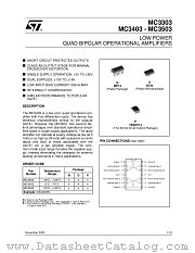 MC3403PT datasheet pdf ST Microelectronics