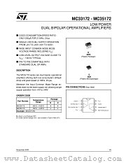 MC33172DT datasheet pdf ST Microelectronics