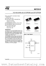 M27C512 datasheet pdf ST Microelectronics