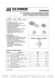 STD4NA40-1 datasheet pdf ST Microelectronics