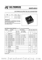 GS2T5-5D15 datasheet pdf ST Microelectronics