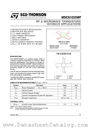 MSC81035MP datasheet pdf ST Microelectronics