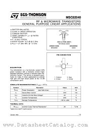 MSC82040 datasheet pdf ST Microelectronics