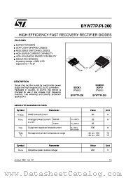 BYW77P-200 datasheet pdf ST Microelectronics