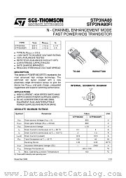 STP3NA80FI datasheet pdf ST Microelectronics