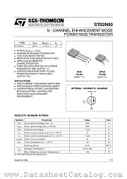 STD2N50-1 datasheet pdf ST Microelectronics
