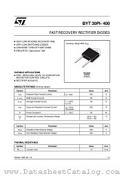 BYT30PI-400 datasheet pdf ST Microelectronics