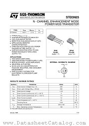 STD3N25 datasheet pdf ST Microelectronics
