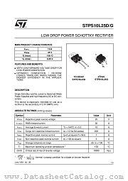 STPS10L25G datasheet pdf ST Microelectronics