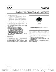 TDA7342 datasheet pdf ST Microelectronics