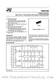 TDA7439 datasheet pdf ST Microelectronics