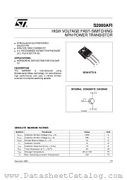 S2000AFI datasheet pdf ST Microelectronics