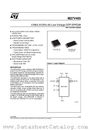 M27V405 datasheet pdf ST Microelectronics