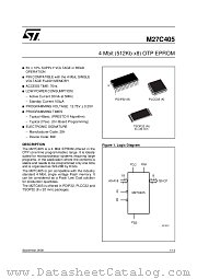 M27C405 datasheet pdf ST Microelectronics