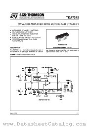TDA7245 datasheet pdf ST Microelectronics