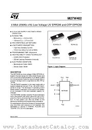 M27W402 datasheet pdf ST Microelectronics
