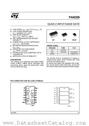 74AC00MTR datasheet pdf ST Microelectronics
