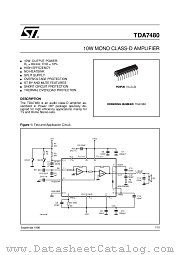 TDA7480 datasheet pdf ST Microelectronics