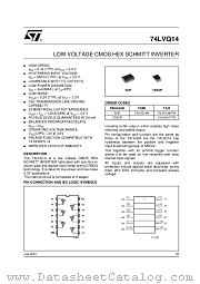 74LVQ14MTR datasheet pdf ST Microelectronics